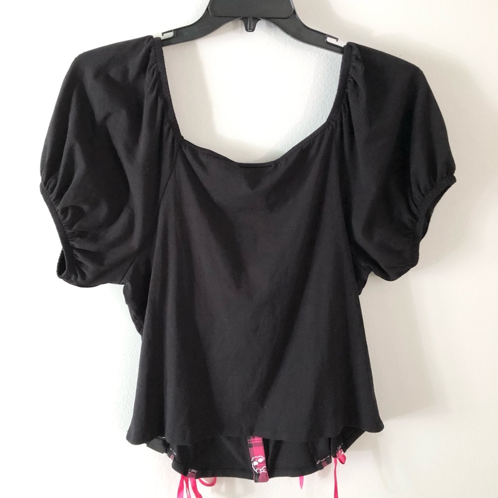 Monster High Skullette Lace Up Corset Top Goth Alt Fashion Halloween - Picture 5 of 7